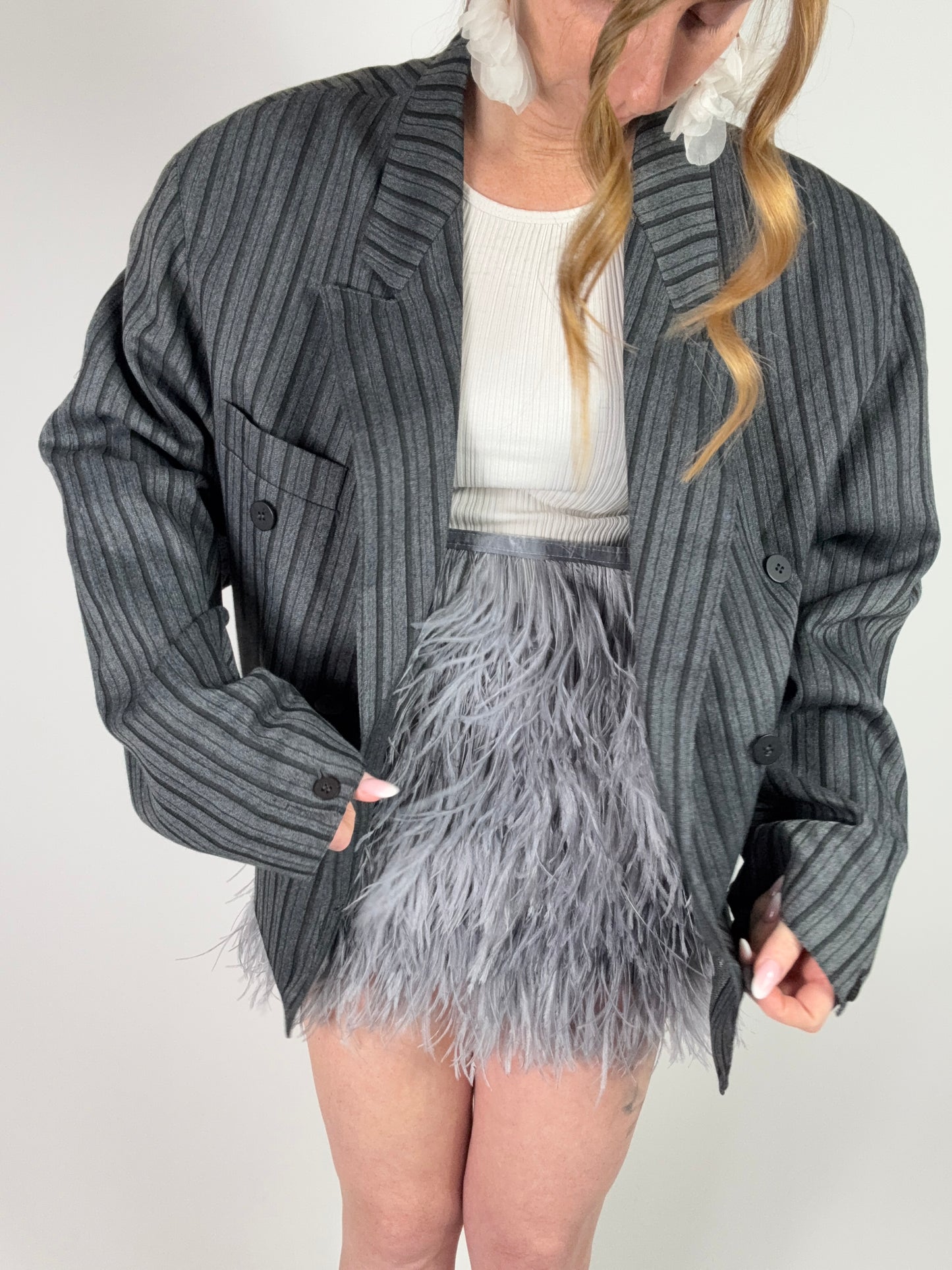 Blazer vintage gessato tg. L