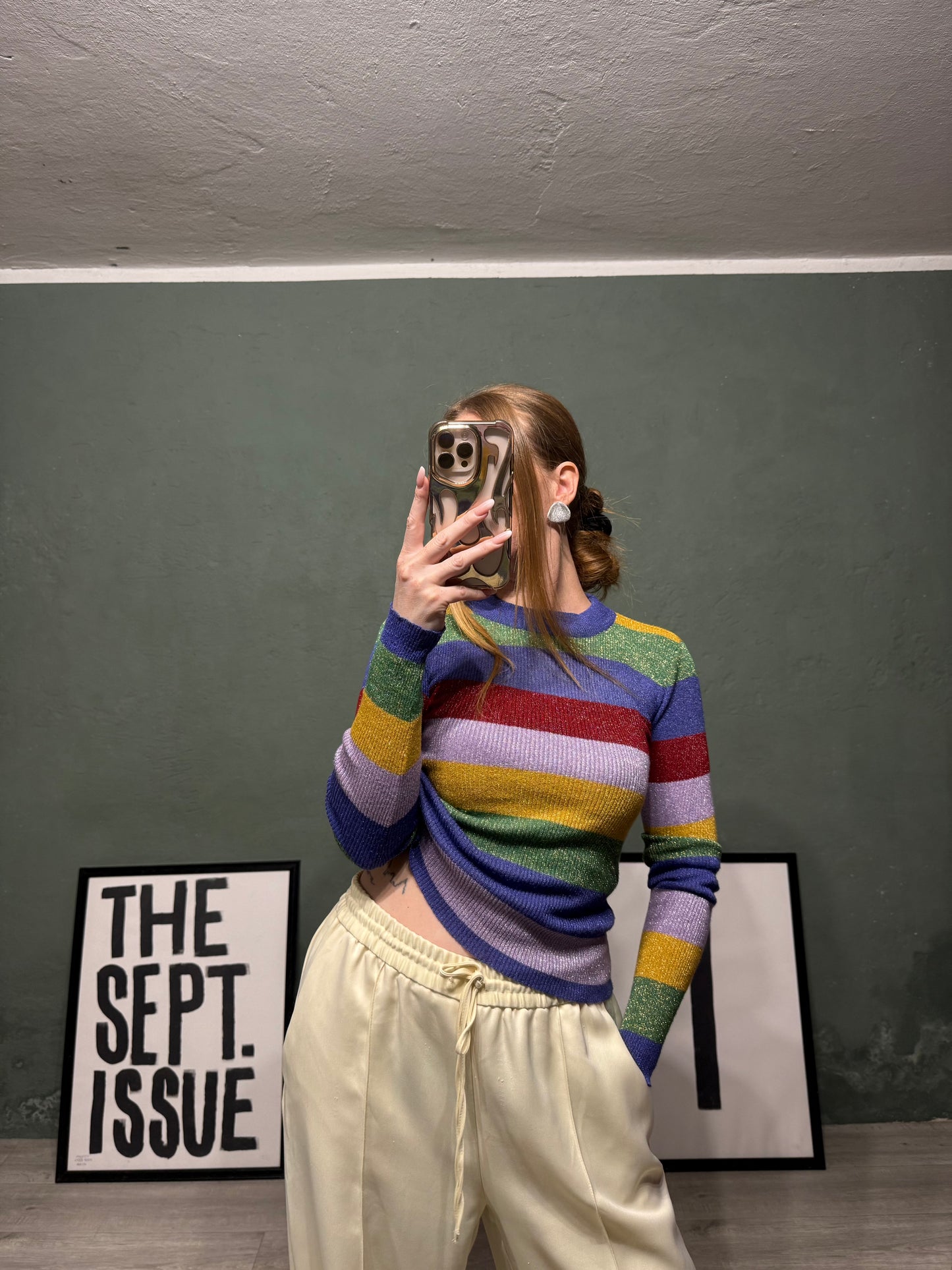 Maglia righe multicolor