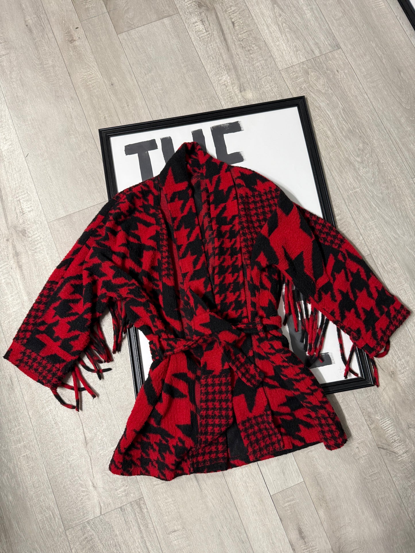 Cappotto frange pied de poule
