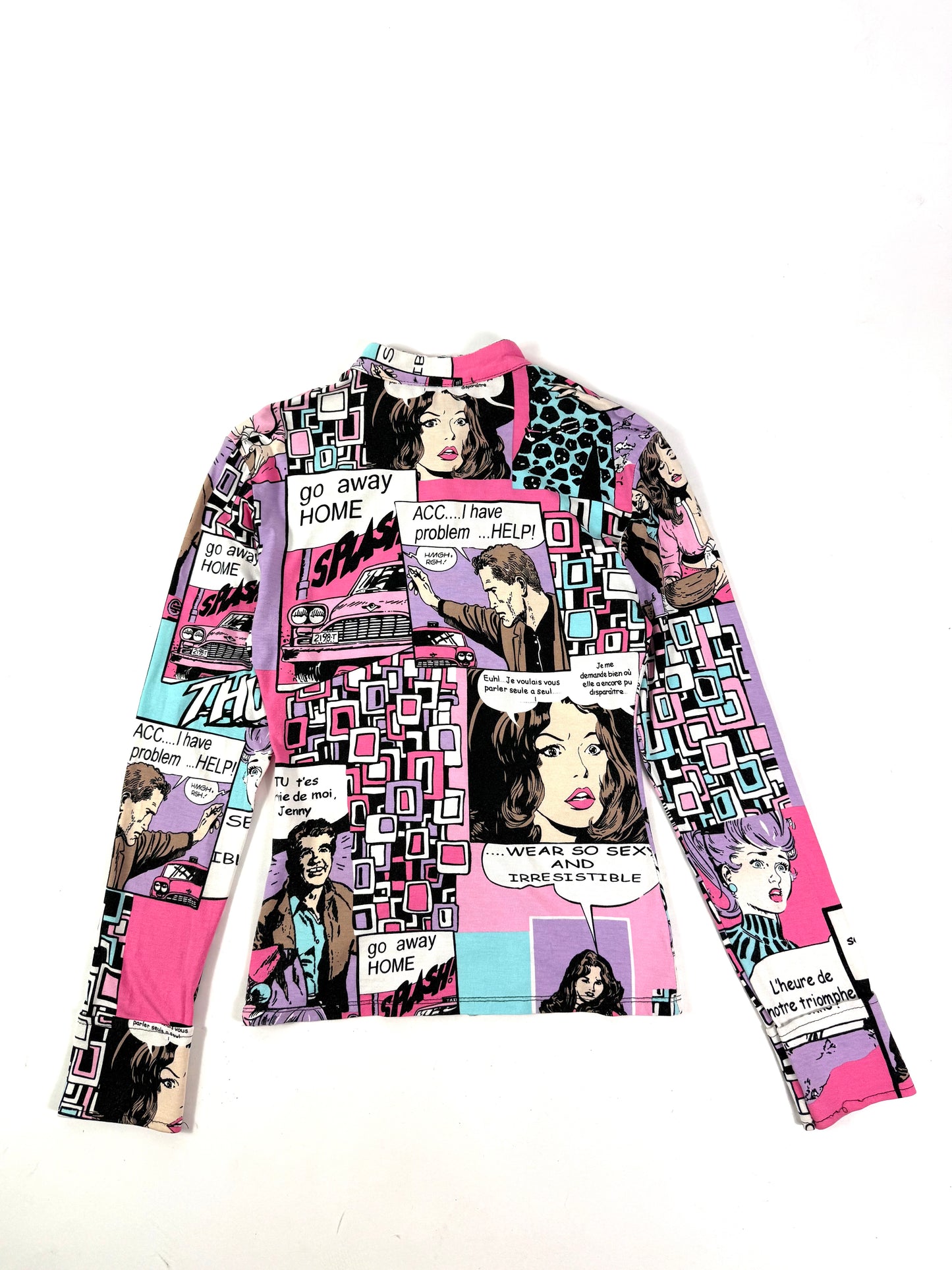 Cardigan vintage stampa pop art