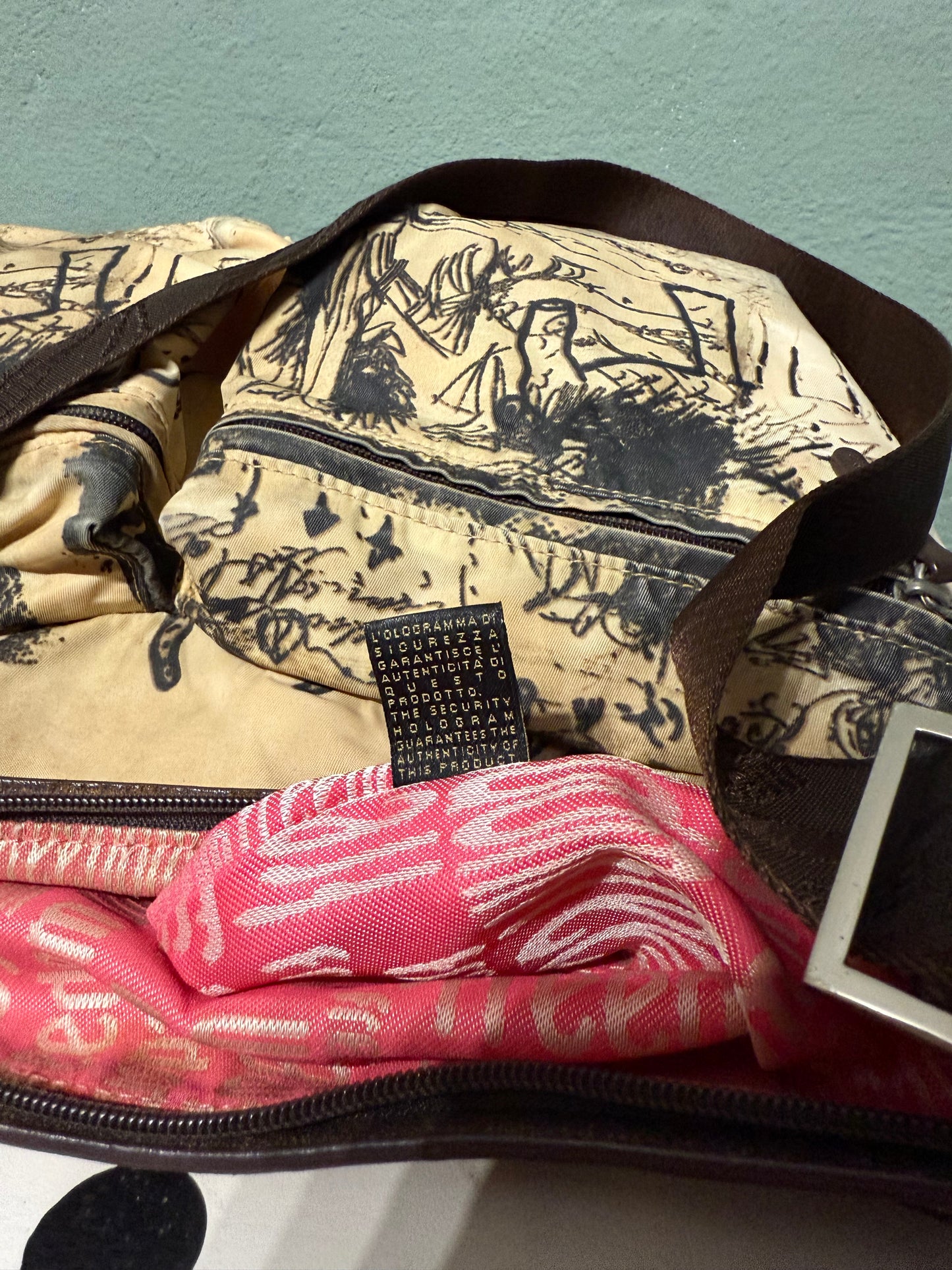 Borsa mezzaluna nylon Roberto Cavalli