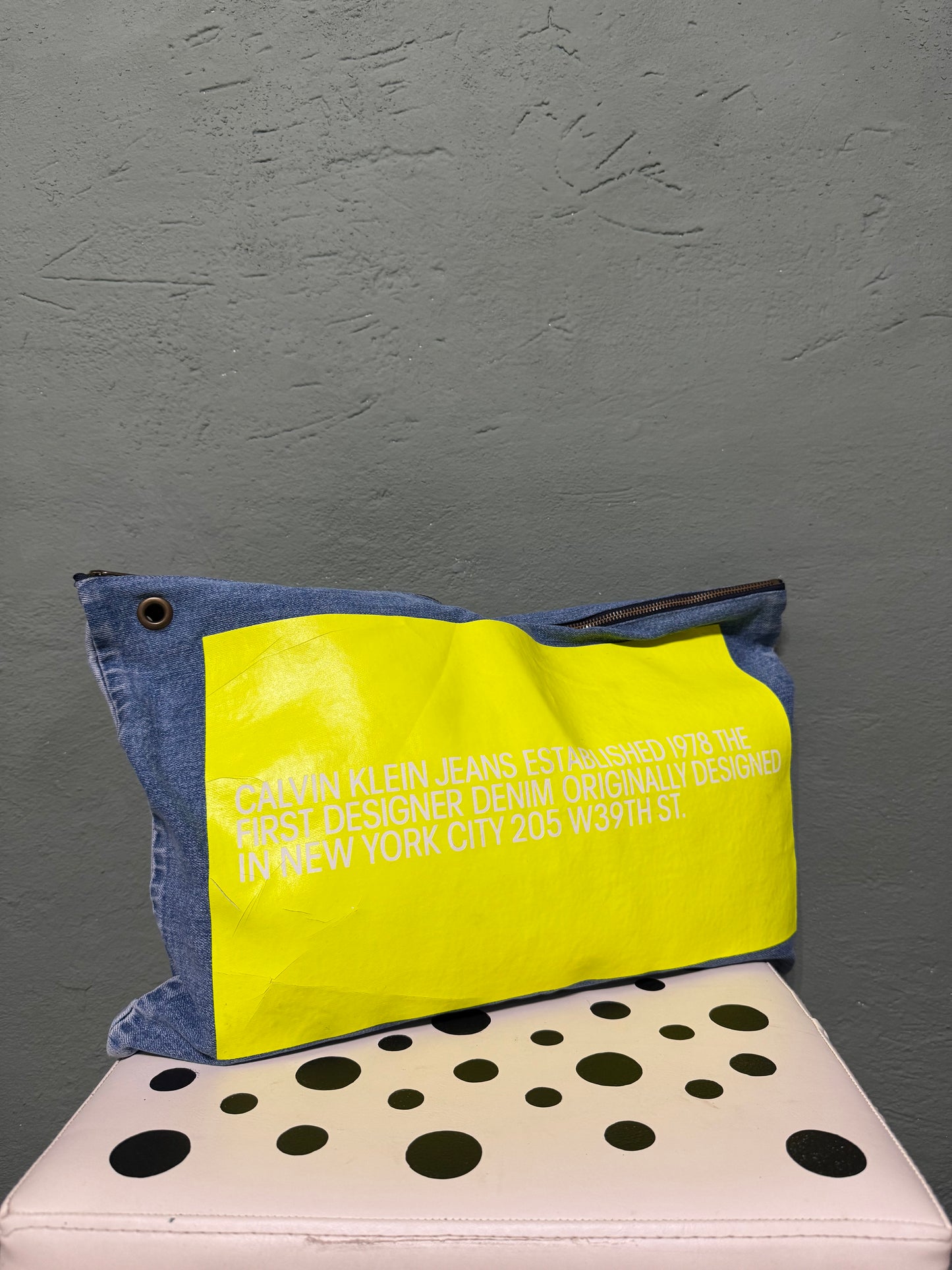 Maxi pochette denim Calvin Klein
