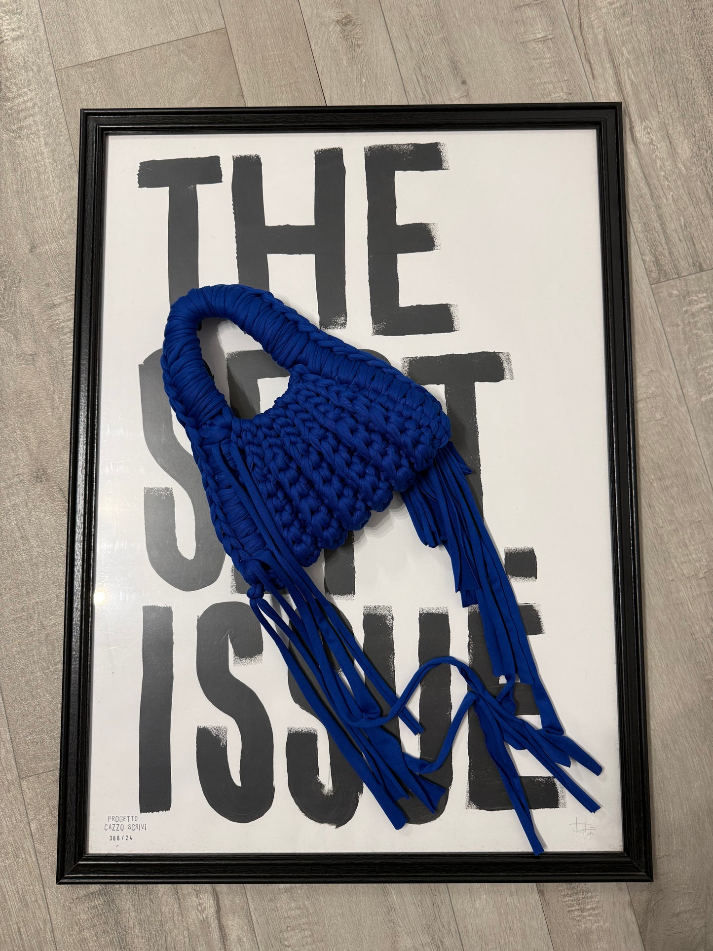 Mini tote crochet ‘Electic blue’