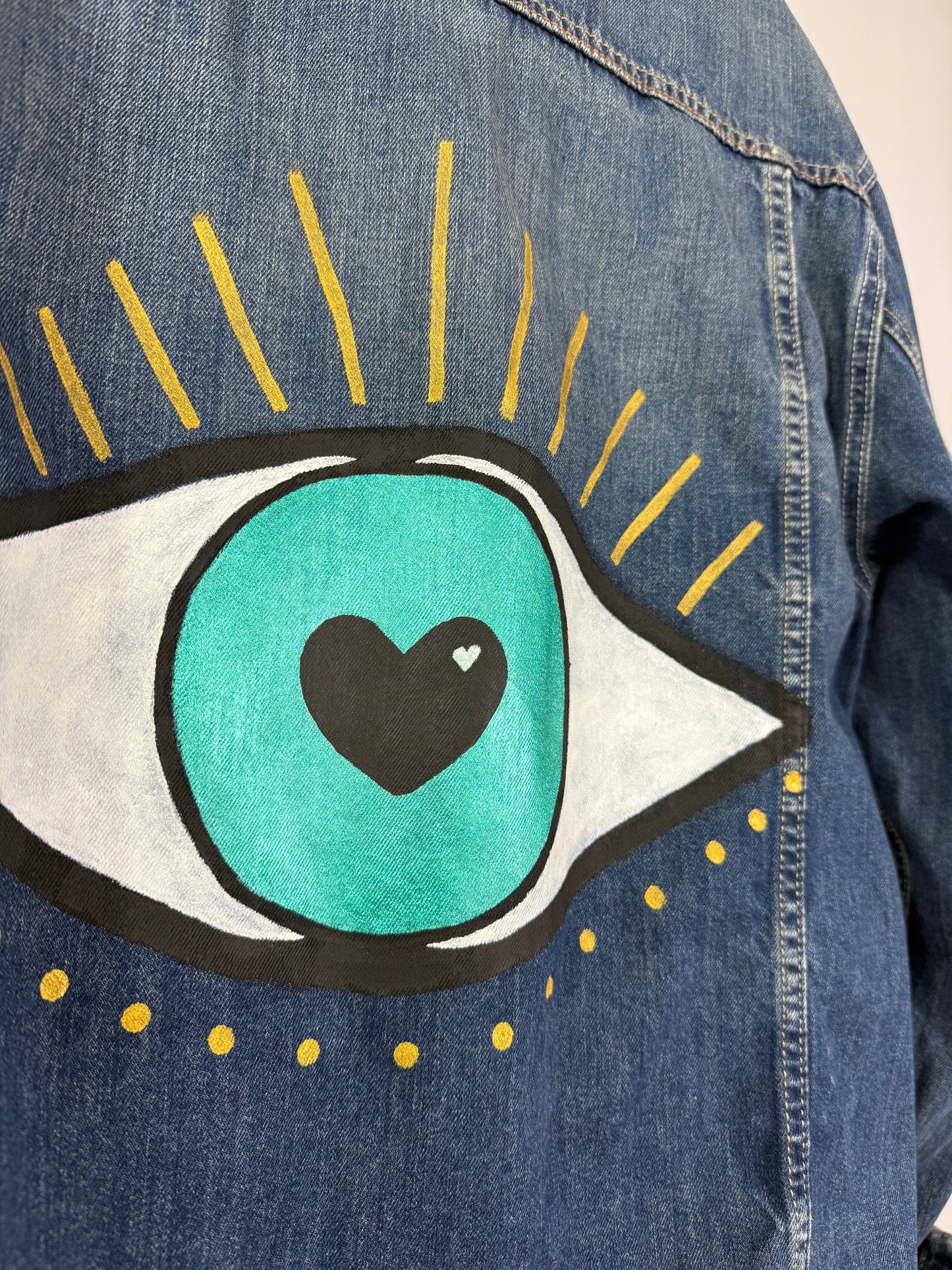 Giacca denim ‘HEART EYE’ tg.L/XL