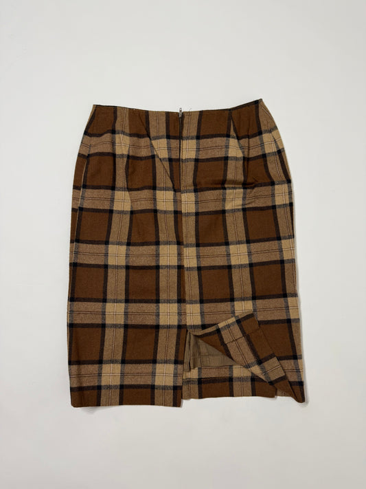Gonna longuette vintage tartan check