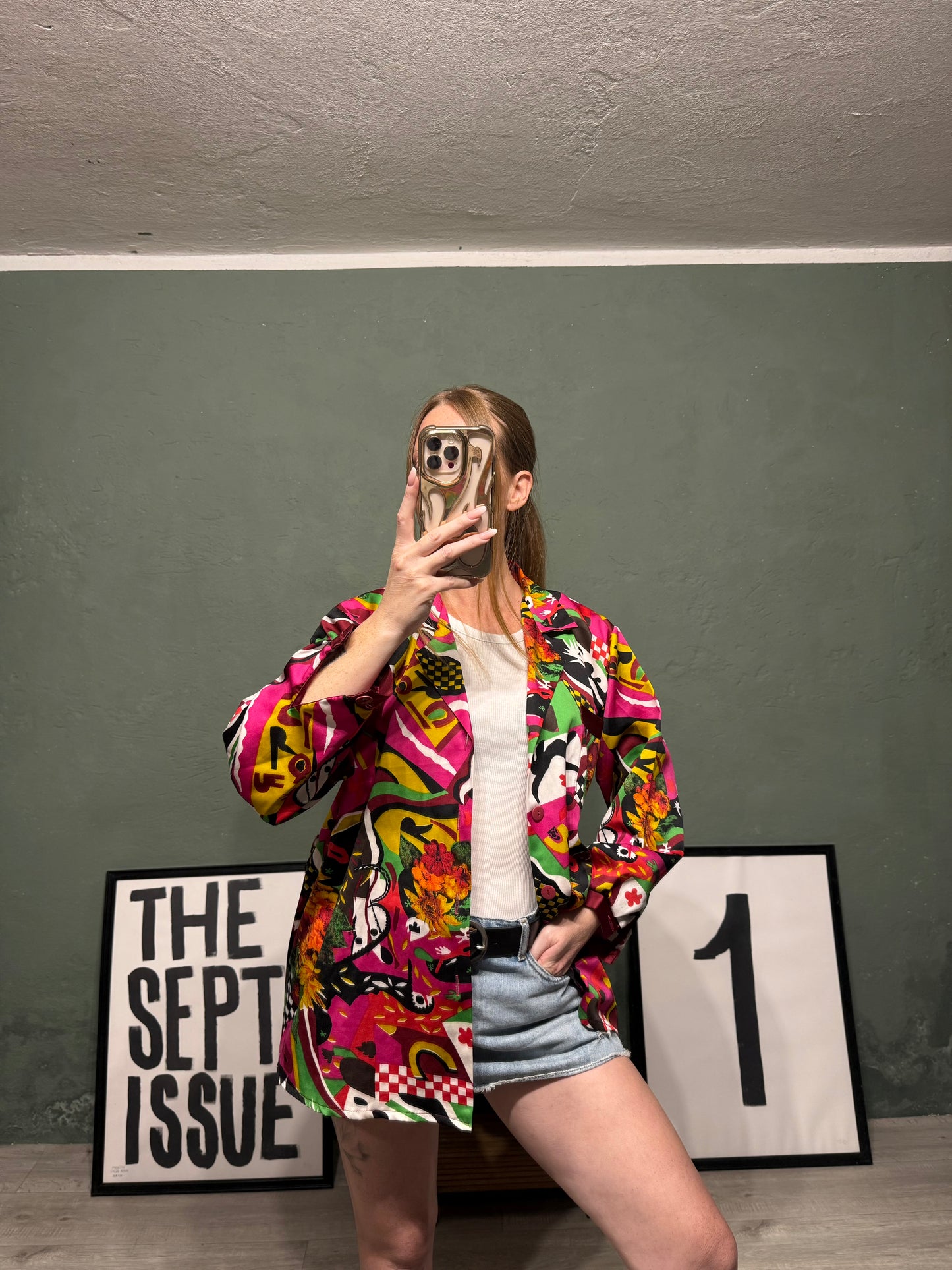 Blazer - camicia fantasia