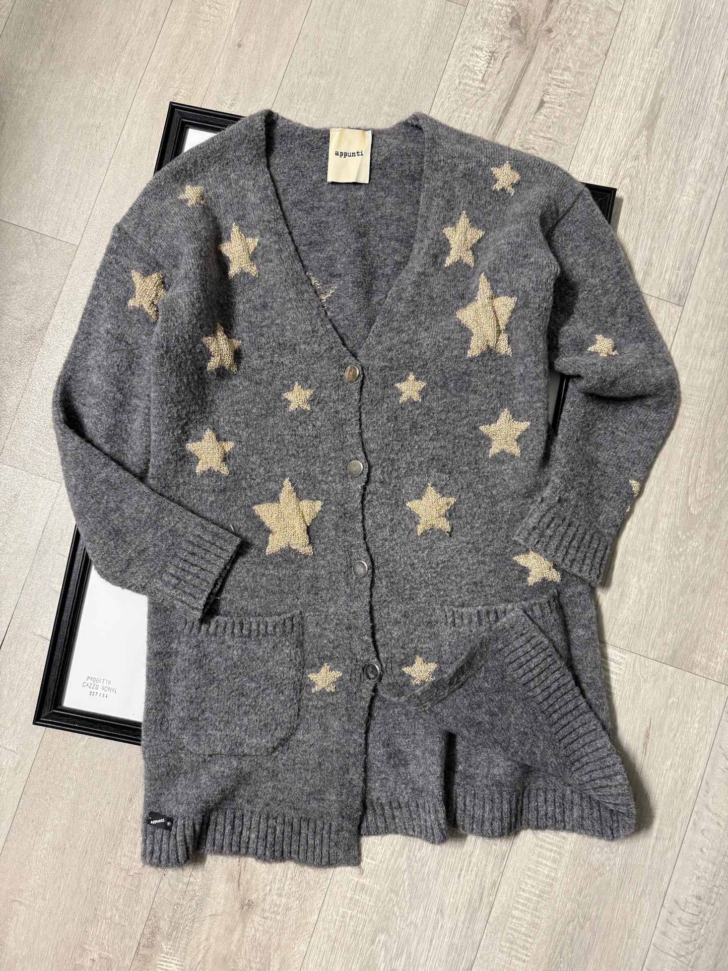 Cardigan lungo stelle