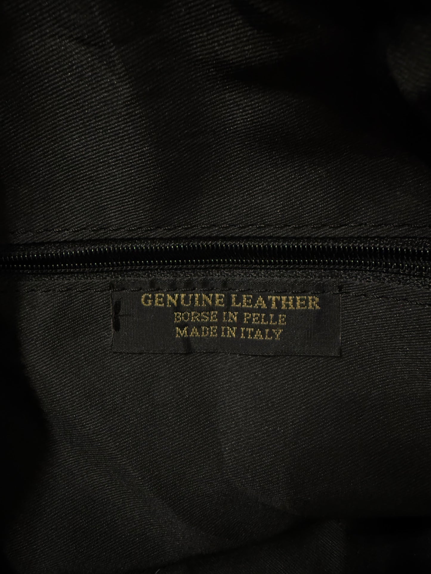 Borsa mezzaluna in pelle frange blu navy