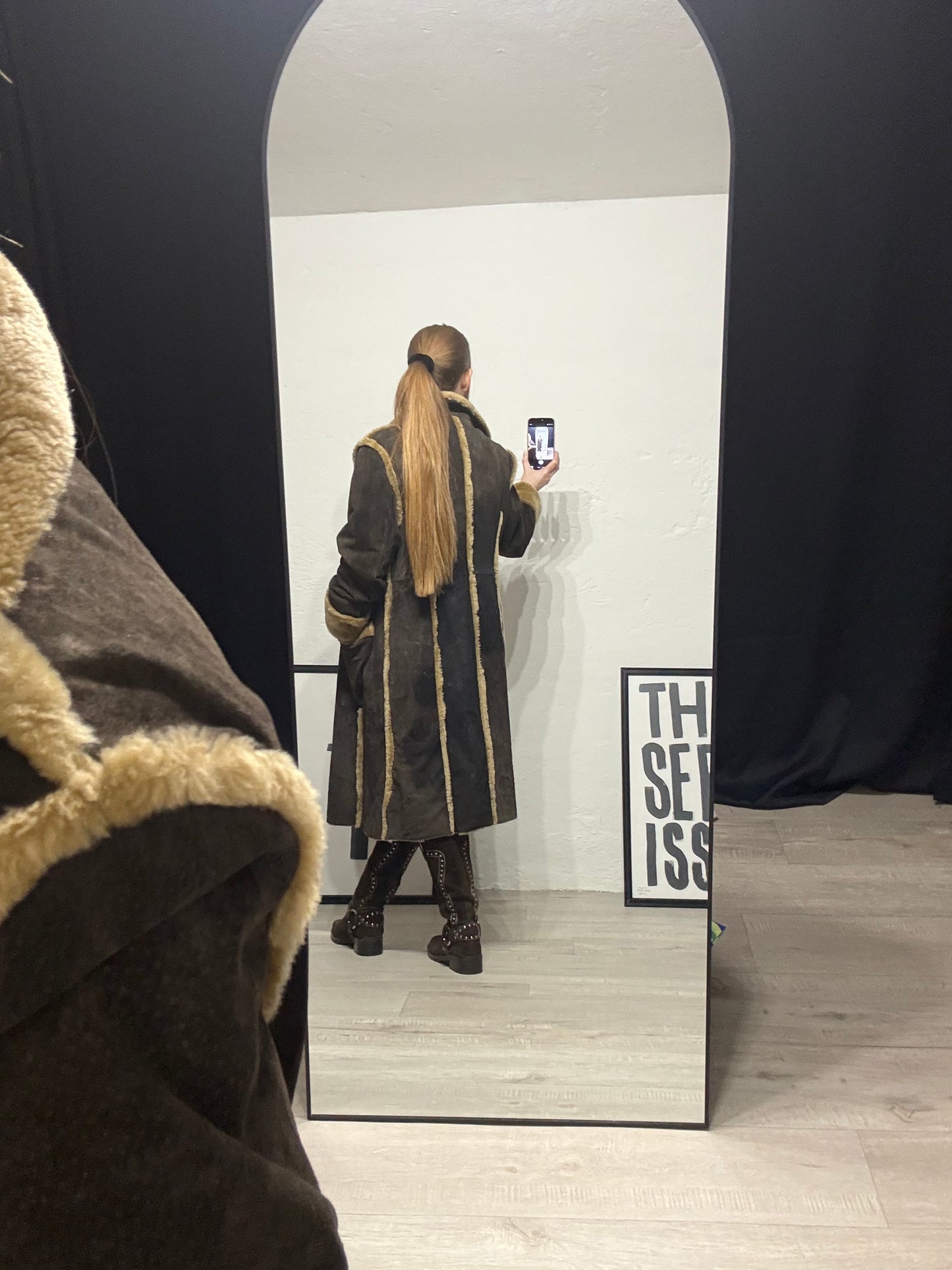 Giacca vintage in pelle - pelliccia