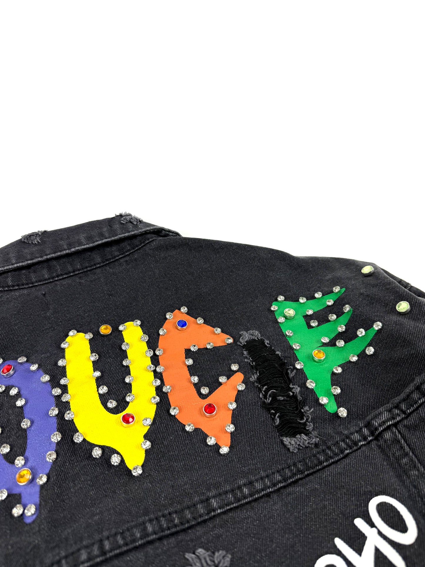 Giacca denim scritte tg.M