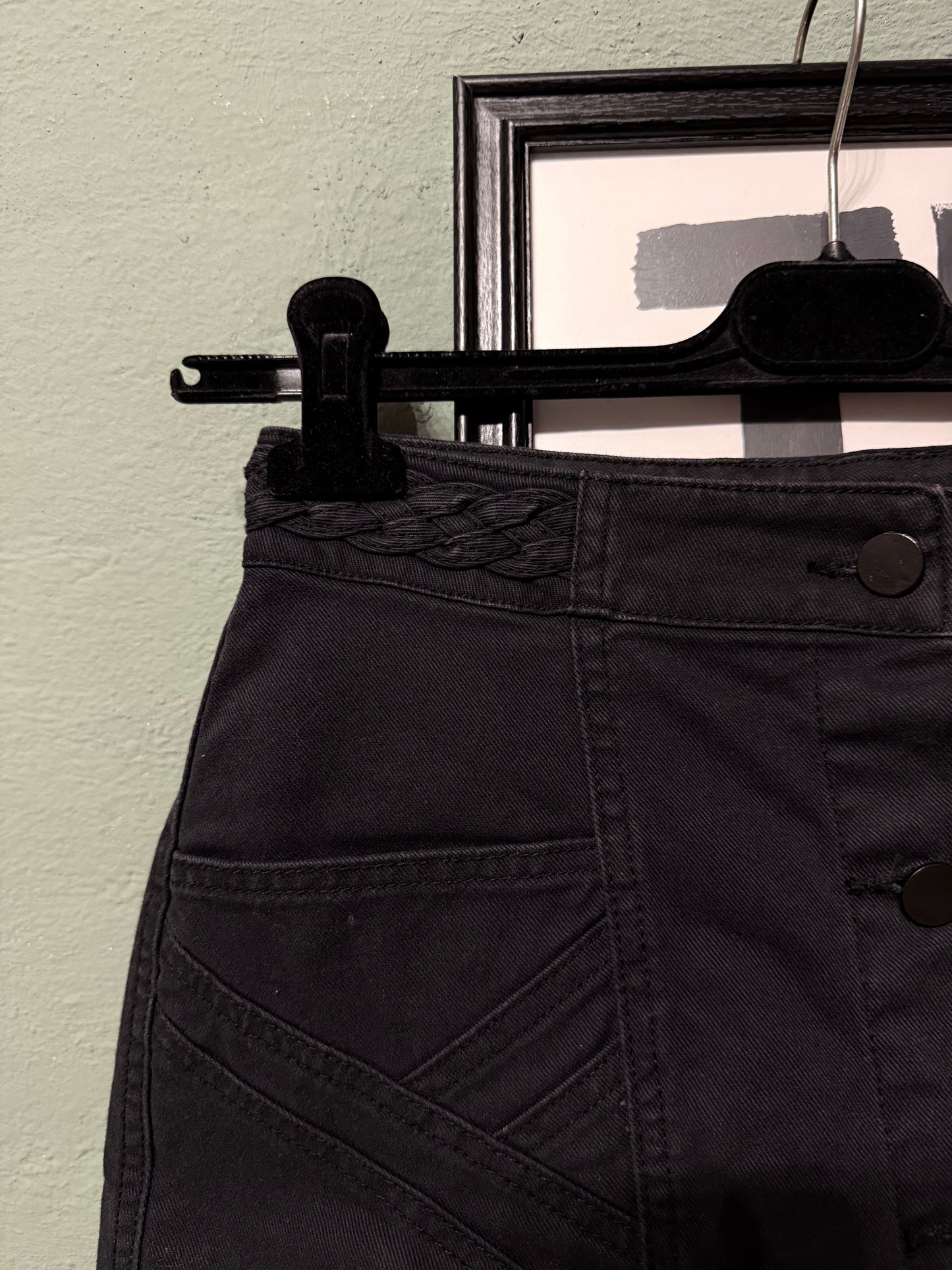 Minigonna denim nero
