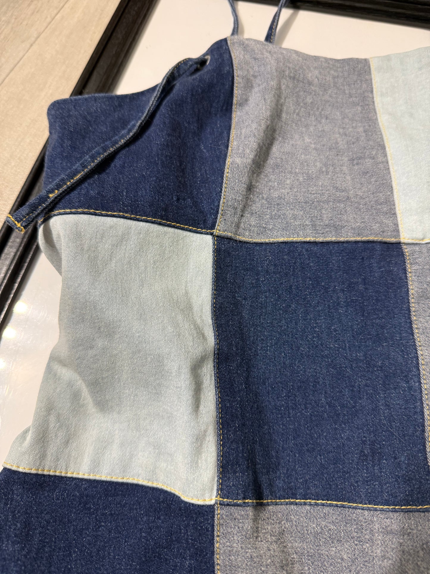 Abito denim patchwork