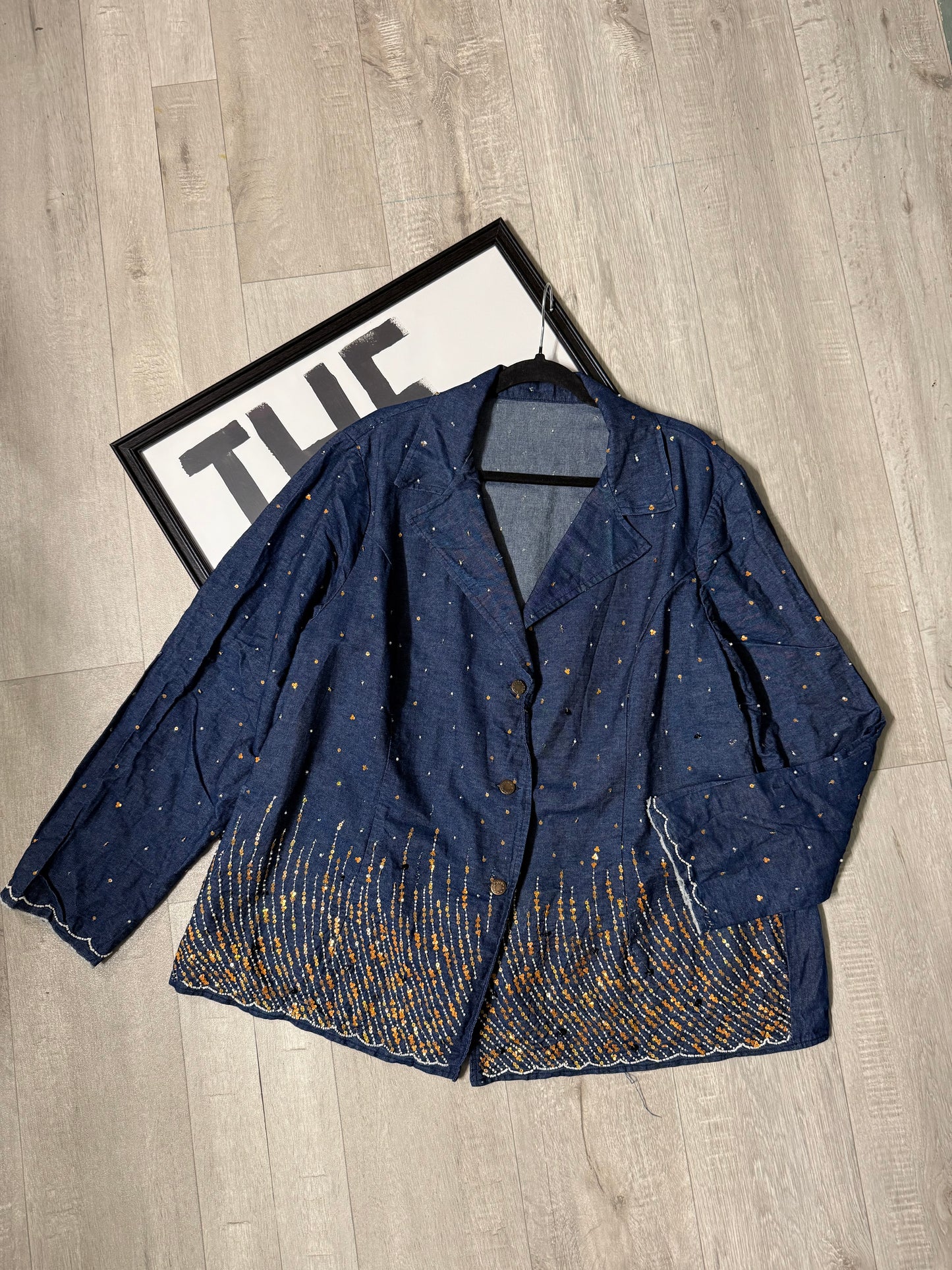 Giacca paillettes e perline