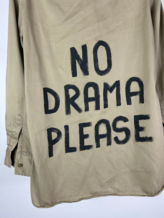 Camicia militare ‘No drama please’ tg.M