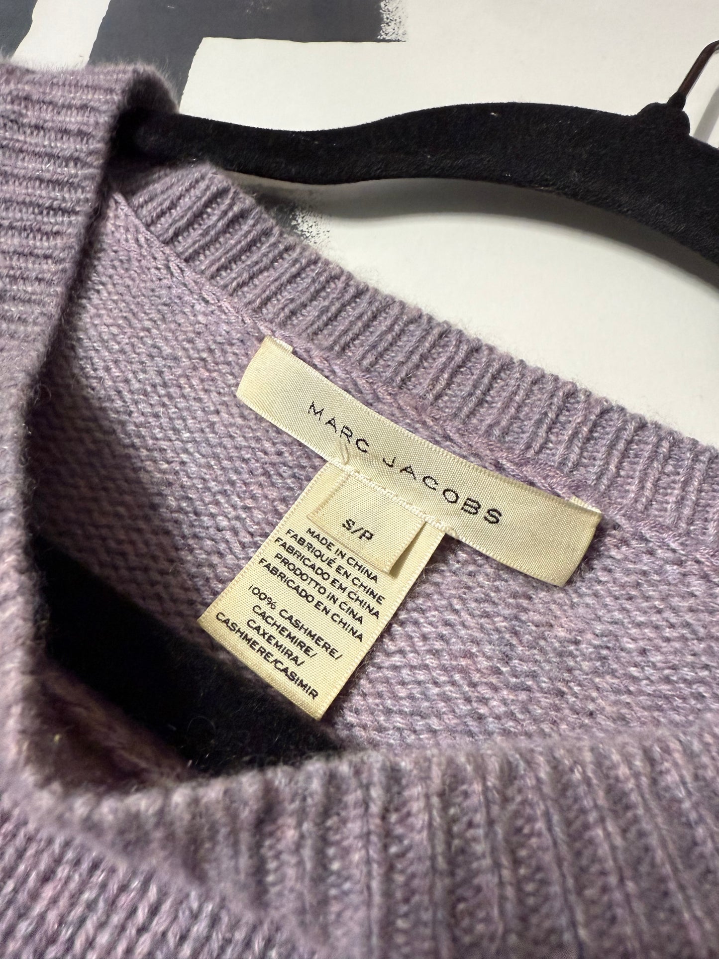 Maglioncino lavanda cashmere Marc Jacobs