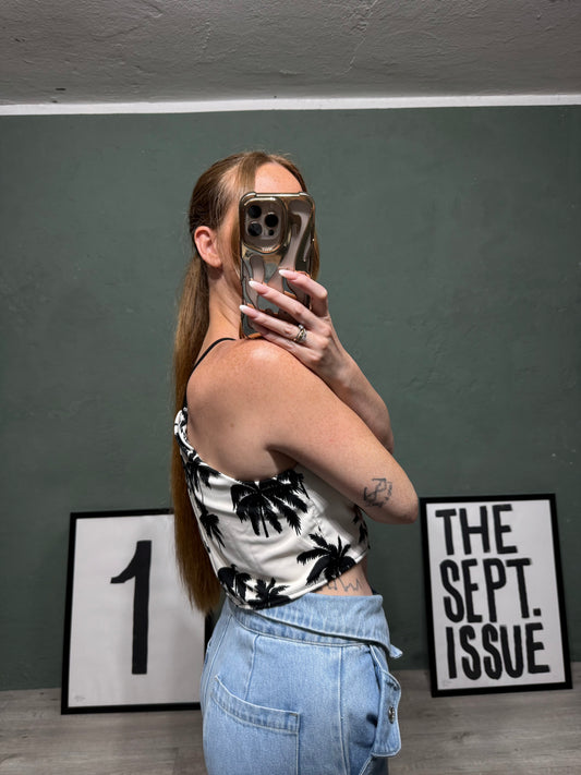 Top cropped Palme tg.S