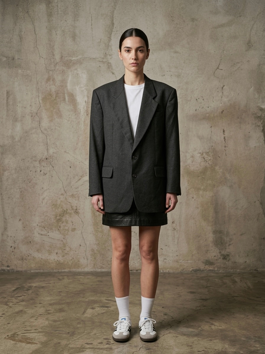 Blazer vintage ‘avete cotto il razzo’ hand printed