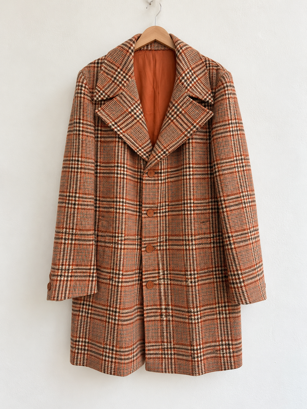 Cappotto monopetto vintage tartan