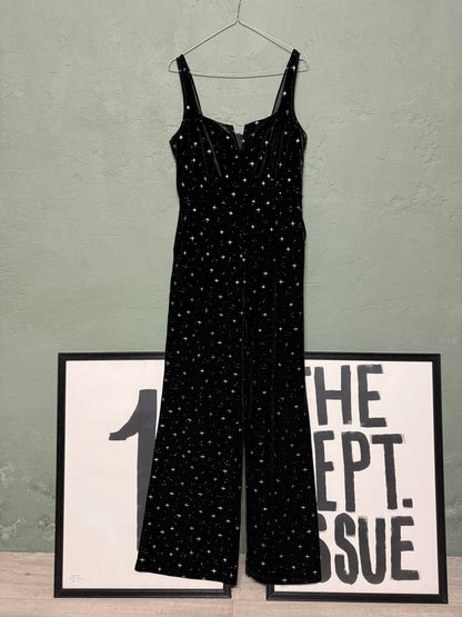 Tuta velluto stampa argento