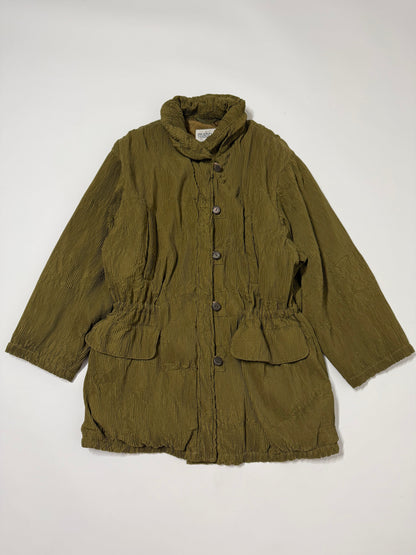 Giacca vintage trapuntata cachi