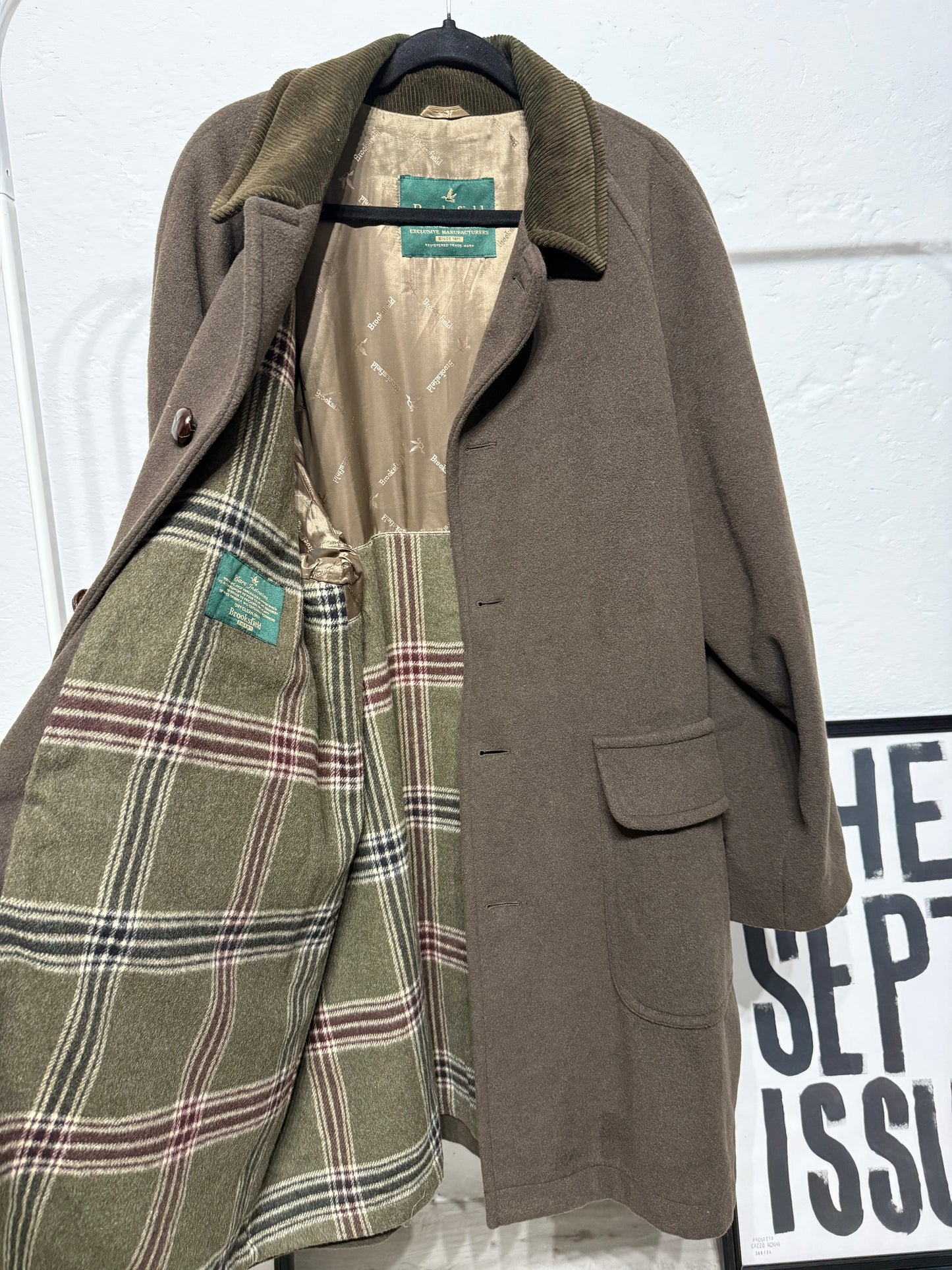 Cappotto monopetto Brooksfield cachi