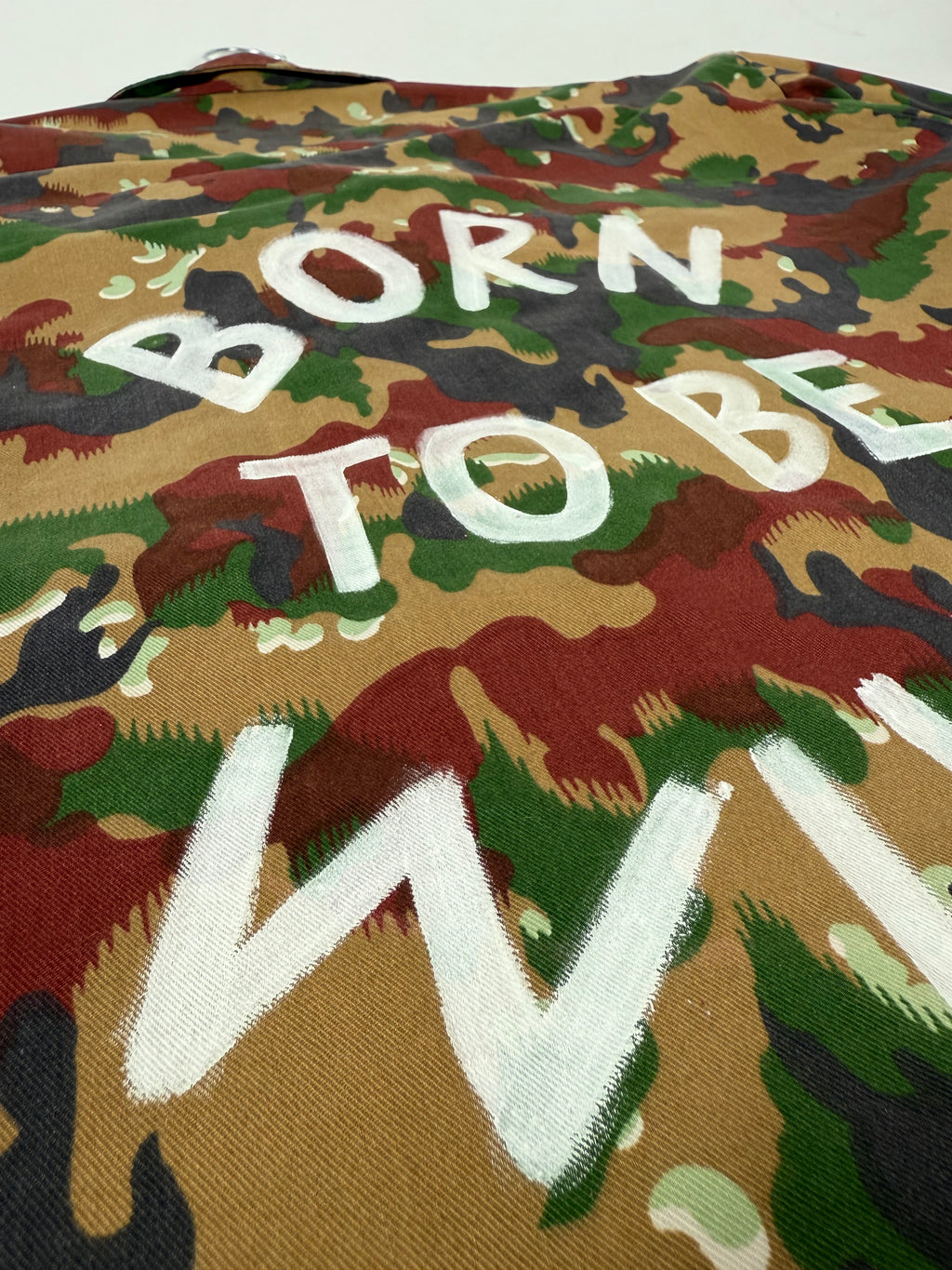 Giacca militare zip ‘Born to be wild’