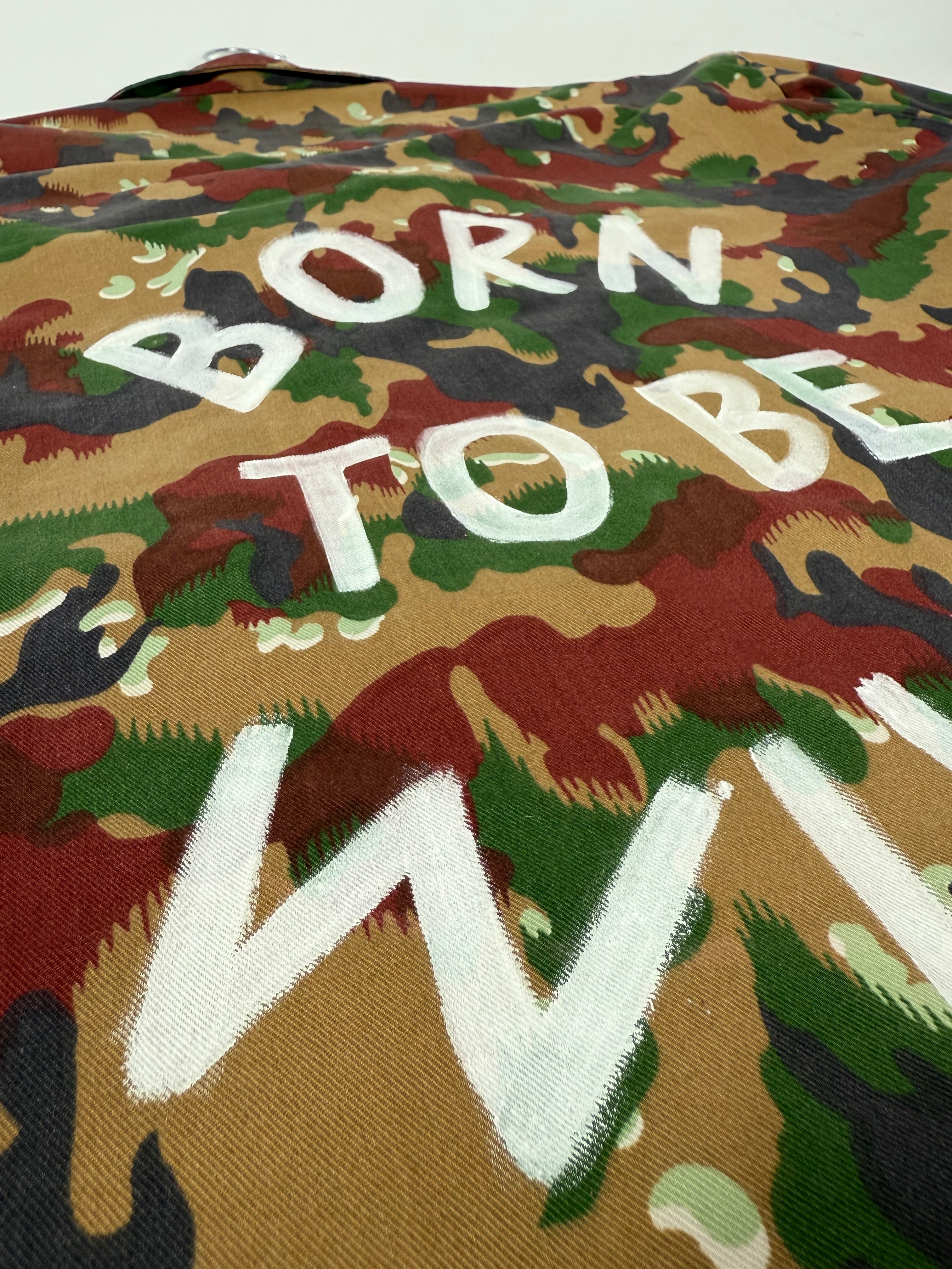 Giacca militare zip ‘Born to be wild’