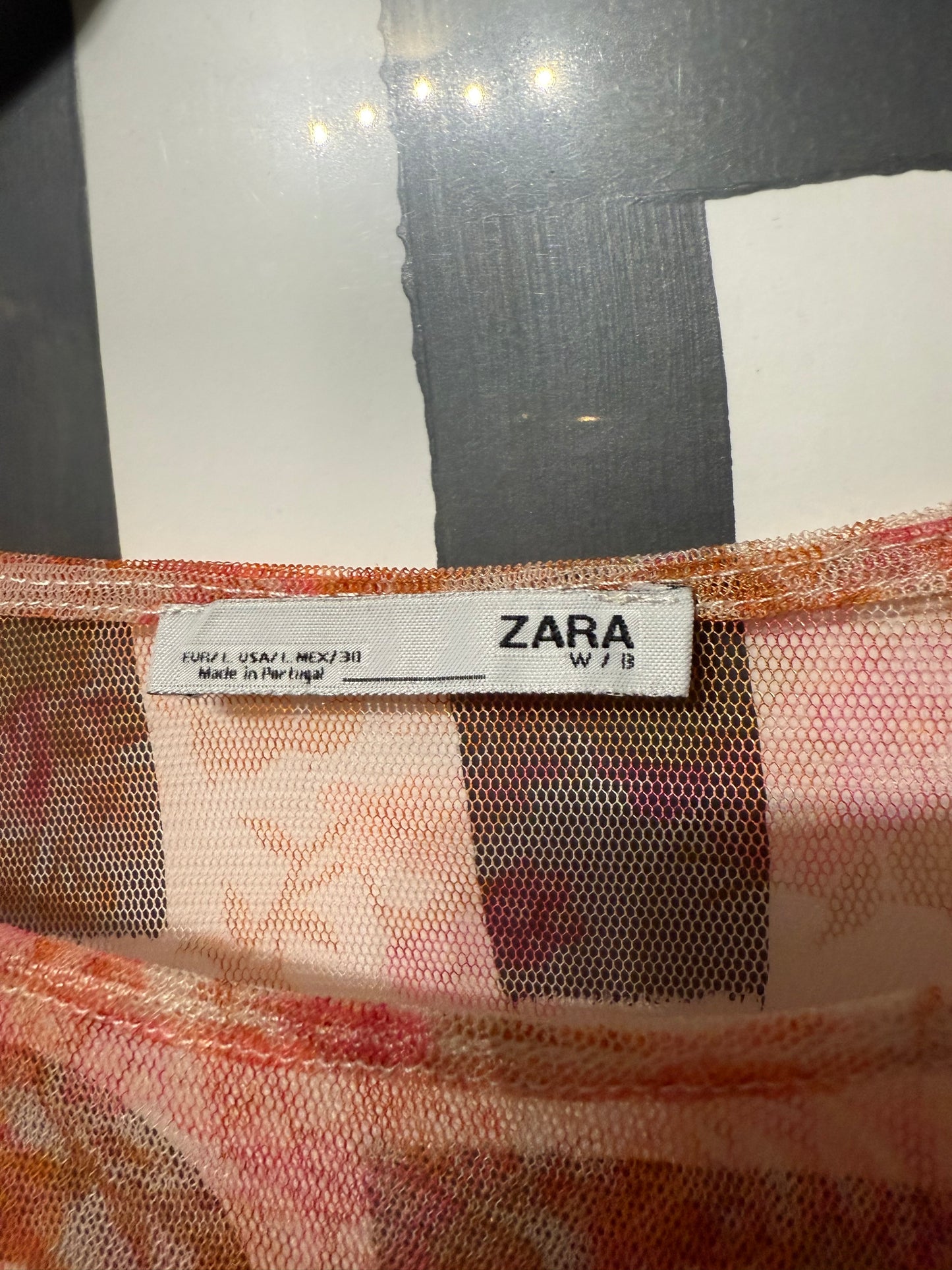 Maglia velata fiori Zara