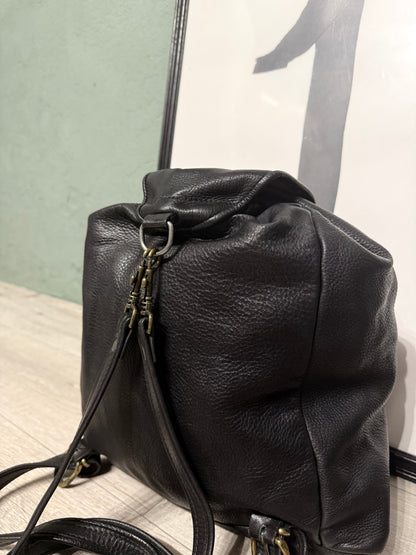 Zaino in pelle vintage nero