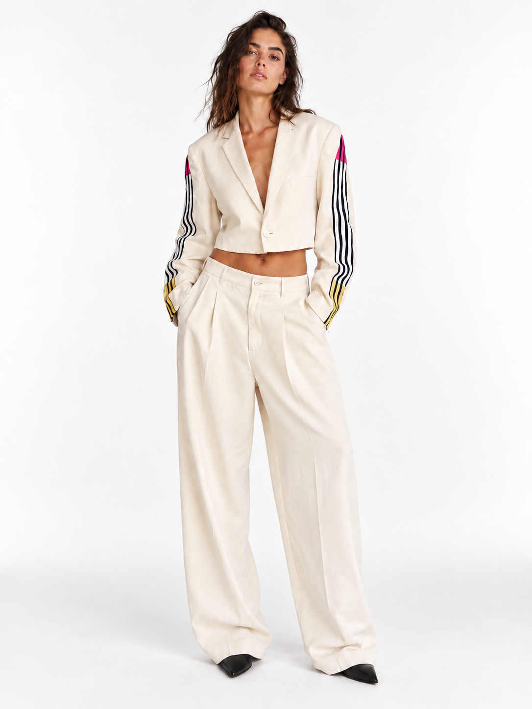 Blazer vintage crop ‘Adidas’ upcycling - reworked