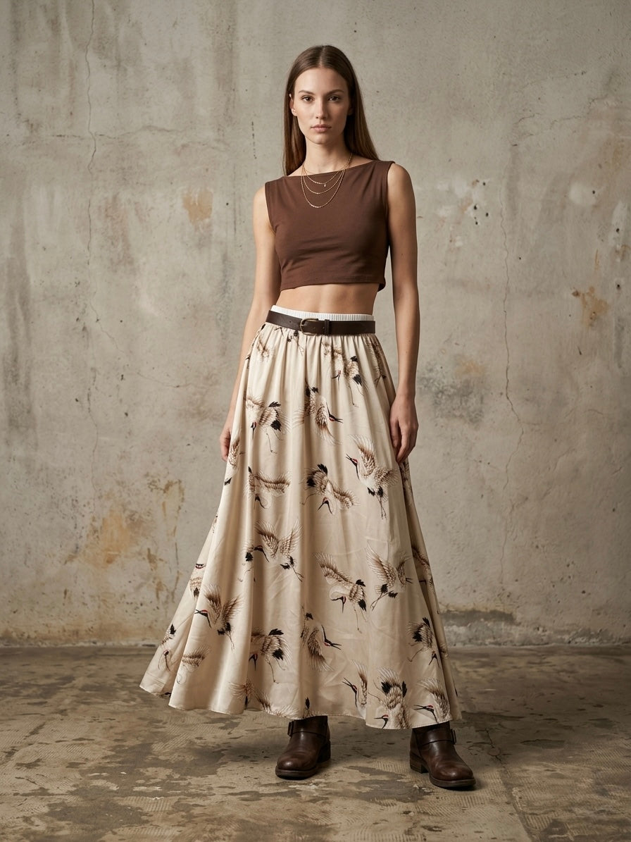 Maxigonna fantasia gru S/M