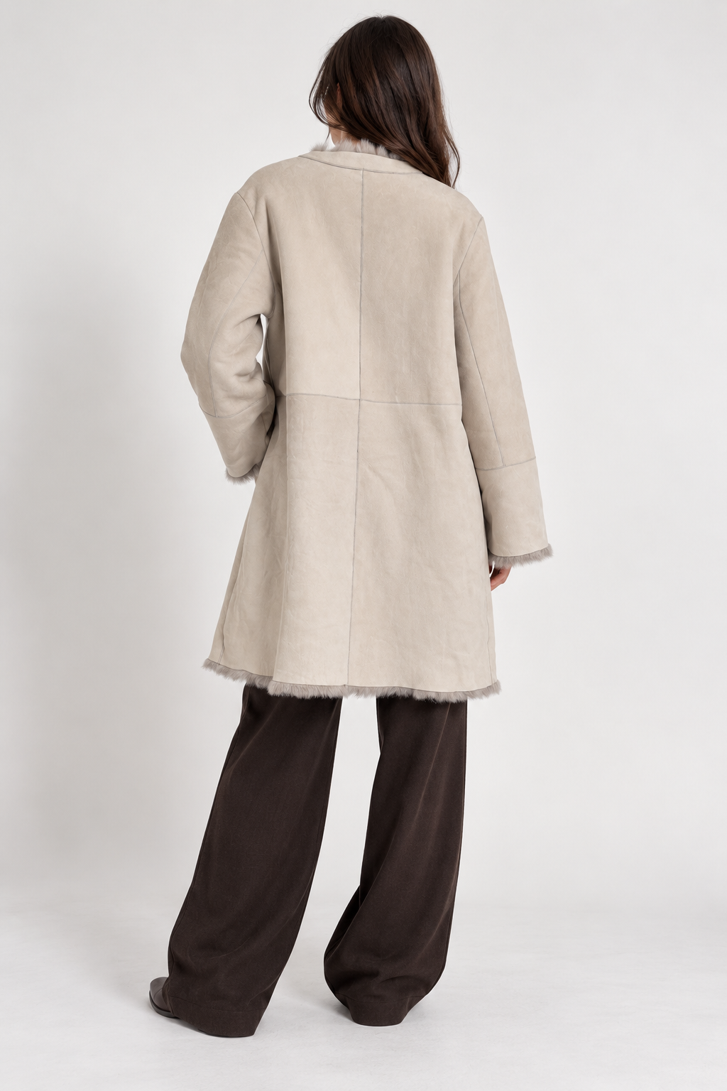 Montone Vintage Genuine Shearling in Pelle e Montone Naturale
