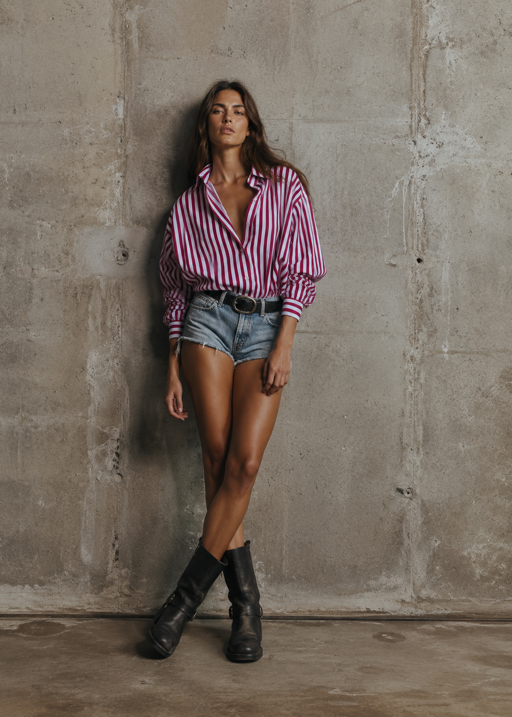 Camicia righe ‘Thank god I’m fabulous’ reworked