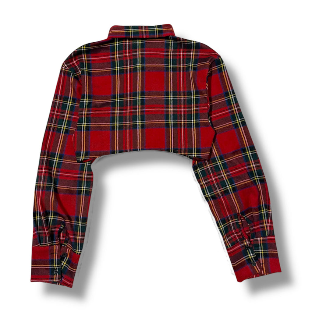 Camicia crop tartan