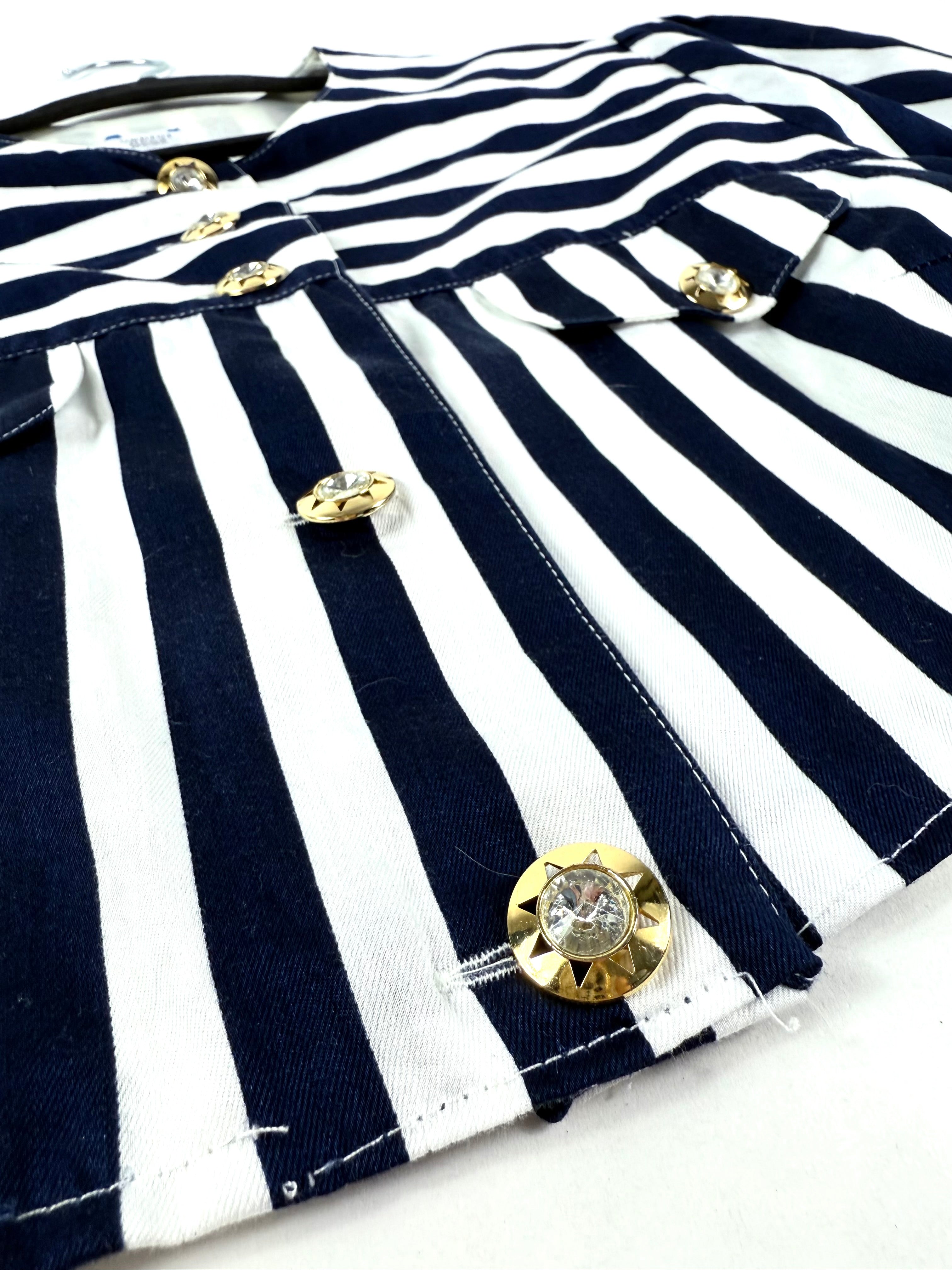 Blazer cropped righe tg.L