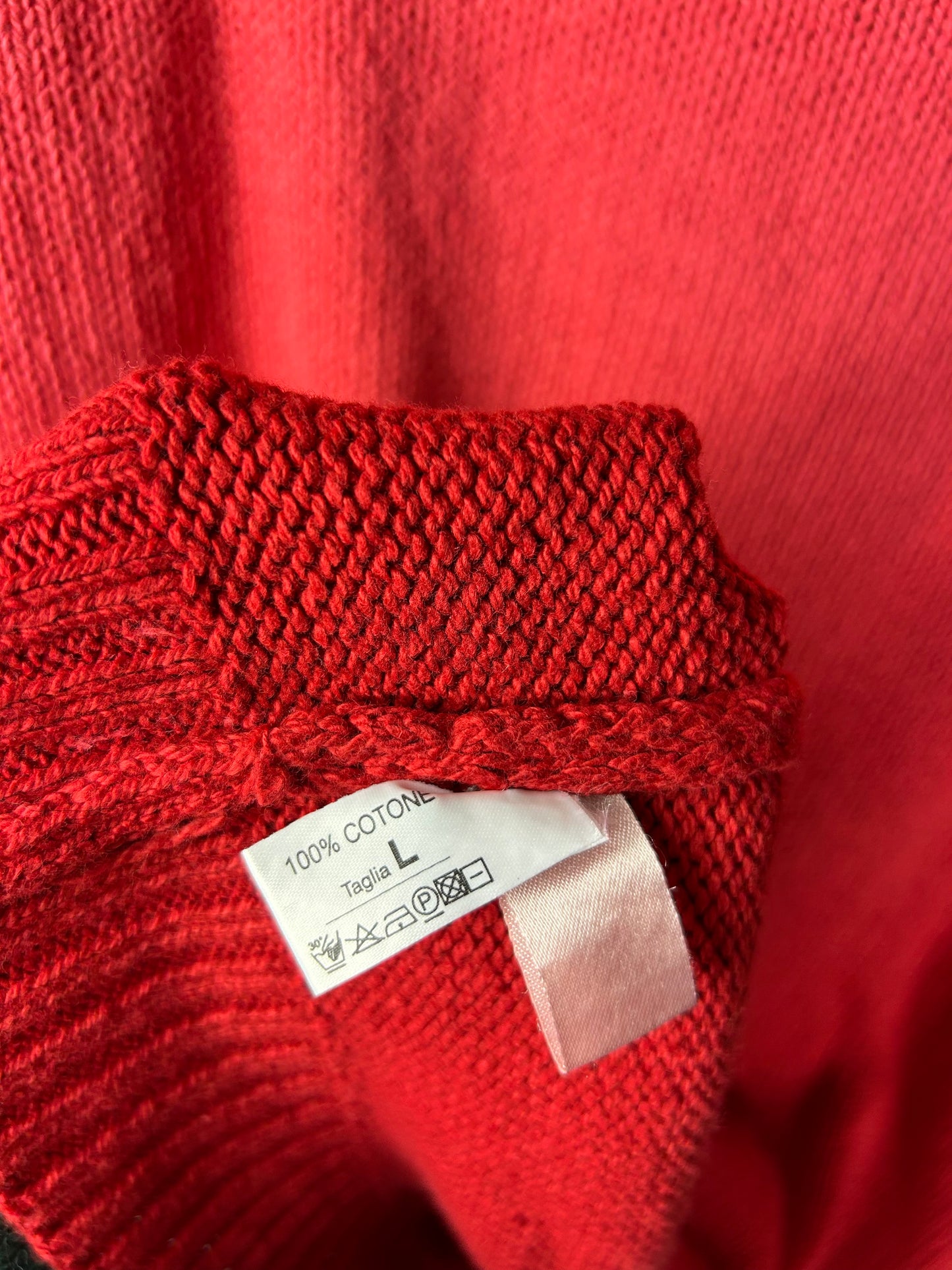 Pull girocollo degradè corallo rosso tg.L