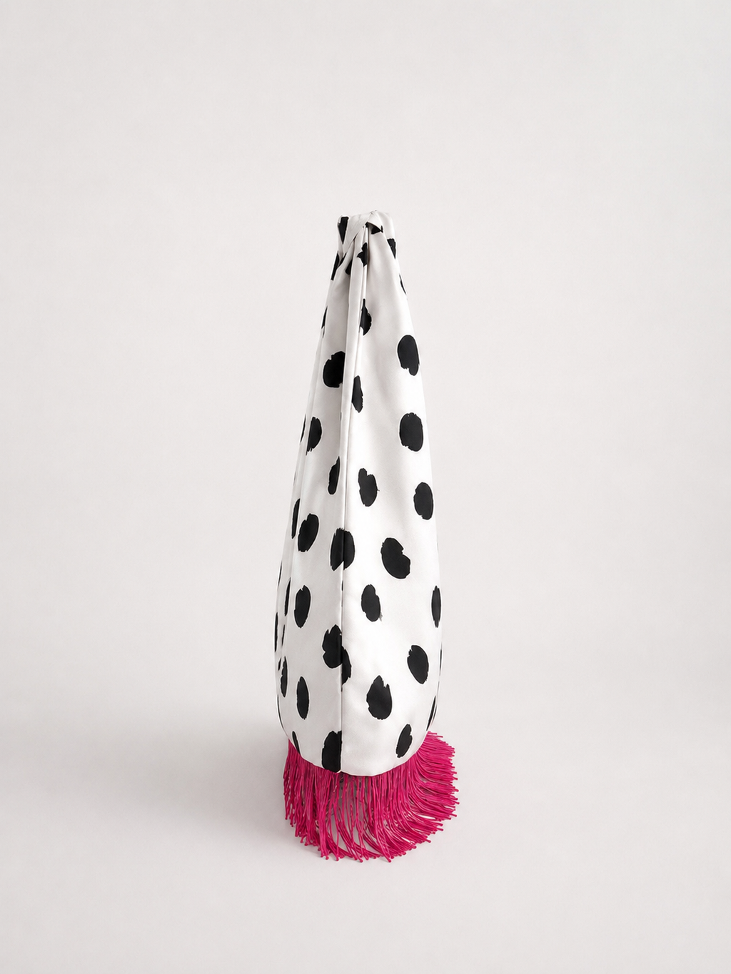 Borsa nodo ‘Polka dot’ frange