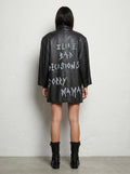 Giacca in pelle ‘Sorry mama’ handmade