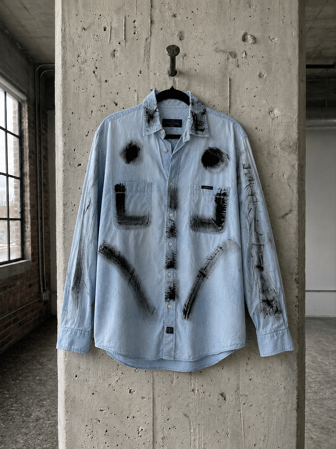 Camicia denim vintage Valentino Garavani reworked