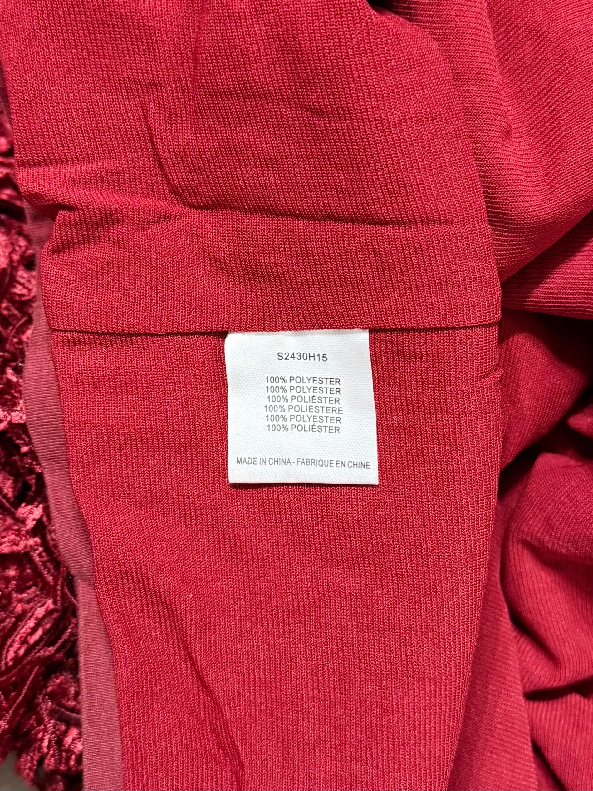 Maglia frange amaranto