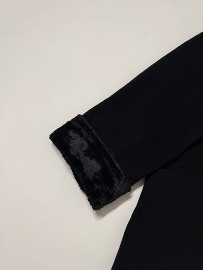 Cappotto vintage doppiopetto 100% lana vergine nero