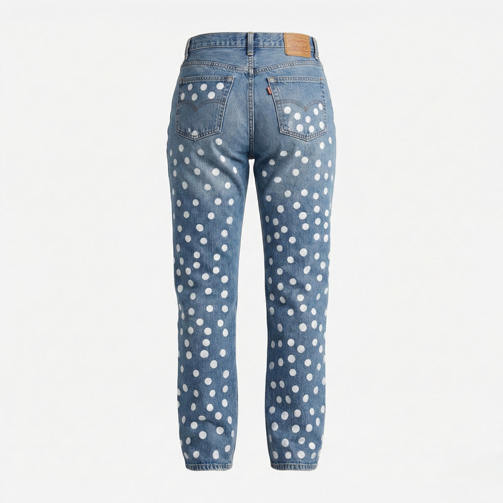 Jeans Levi’s 501 ‘Silver dots’ handmade- customized