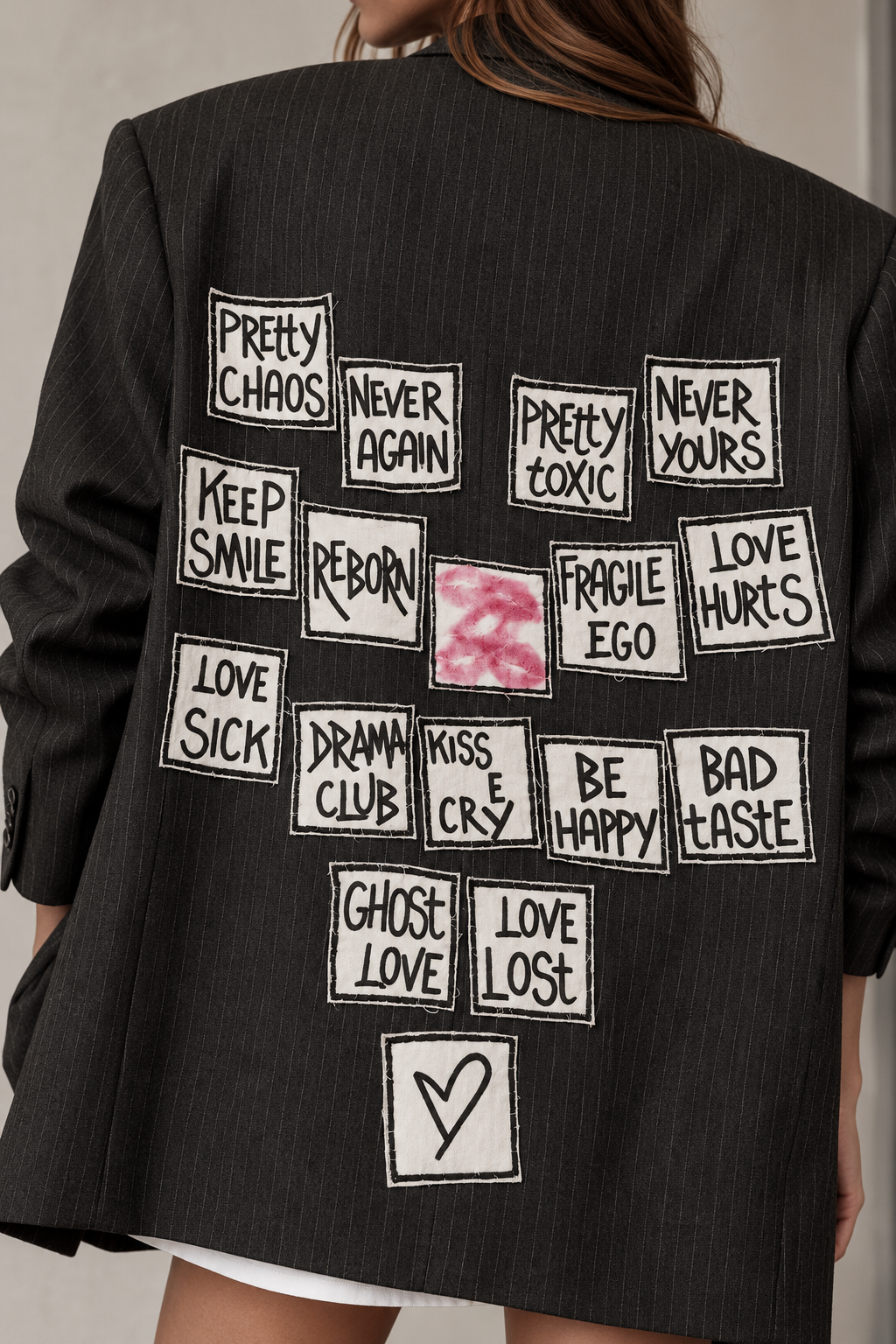 Blazer vintage gessato ‘Little reminders’