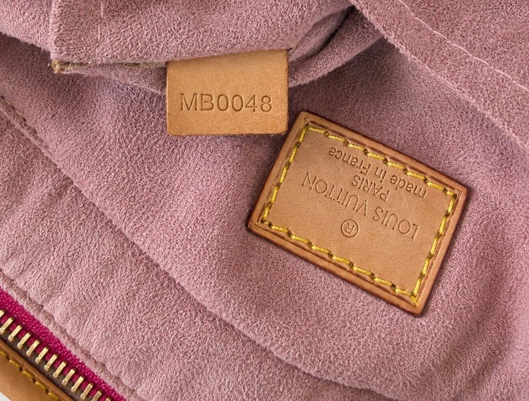 Borsa monogram jacquard denim baggy sunset GM 0048 Rosa
