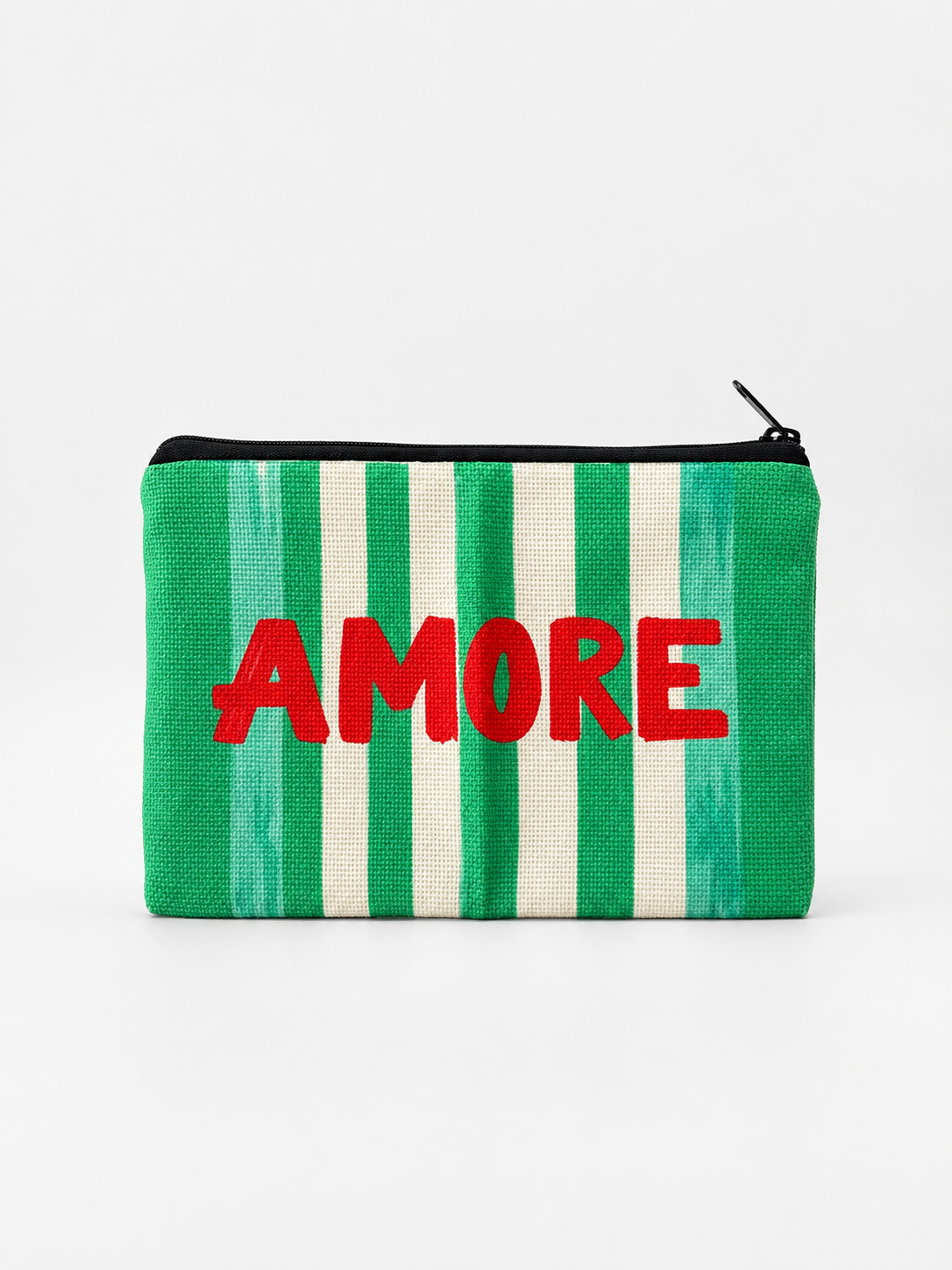 Pochette tela righe ‘AMORE’