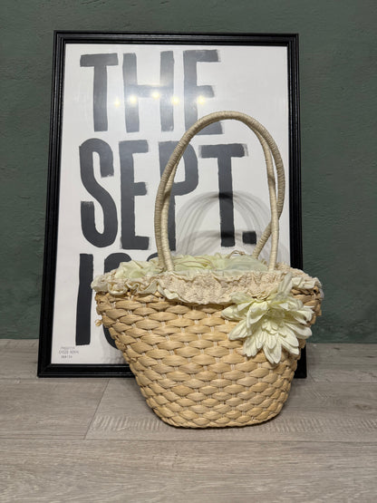 Cesta in paglia flower