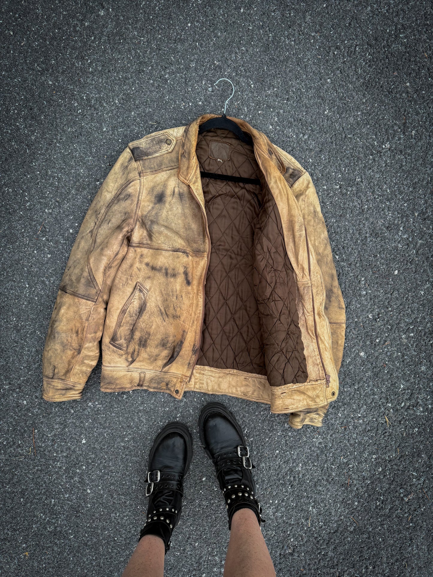 Bomber in pelle ‘Rebel’ handmade