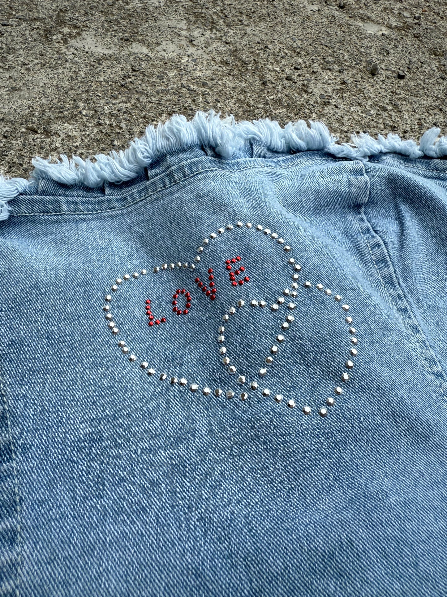 Top corsetto denim