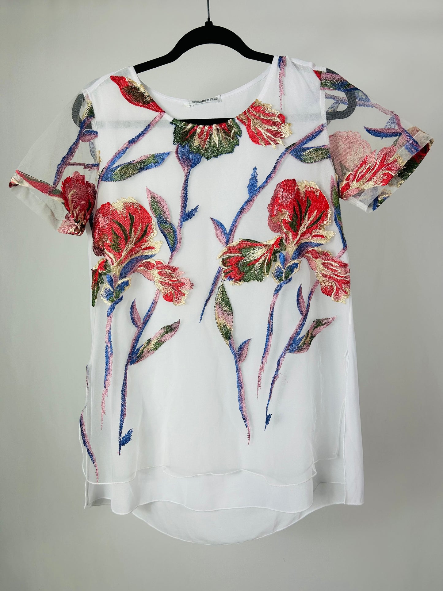 T-shirt velata fiori Naracamicie tg.S