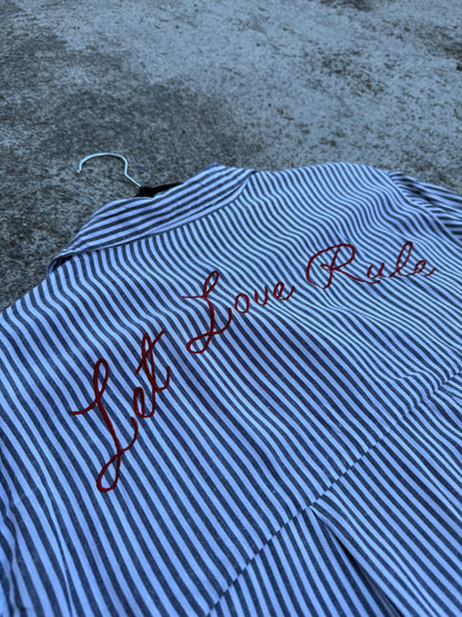 Camicia righe “Let Love Rule’ tg.M